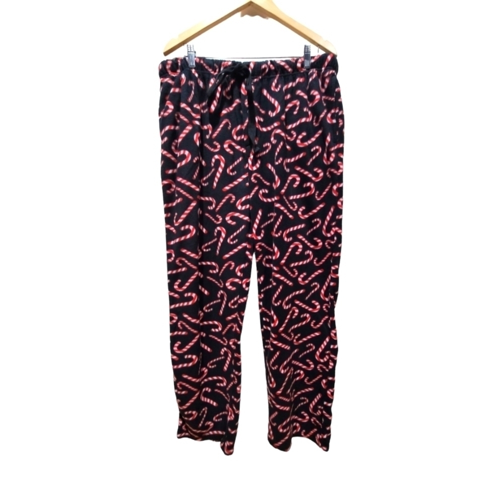 2XL Candy Cane Fleece Pajama Pants
